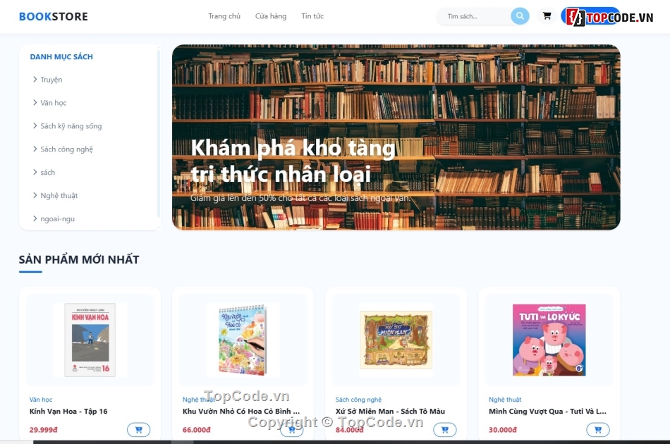 mới nhất,bán hàng,web bán sách